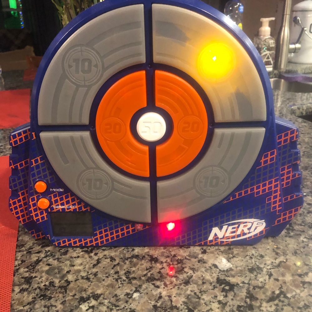 Nerf Light-Up Target with Blue and Orange Design